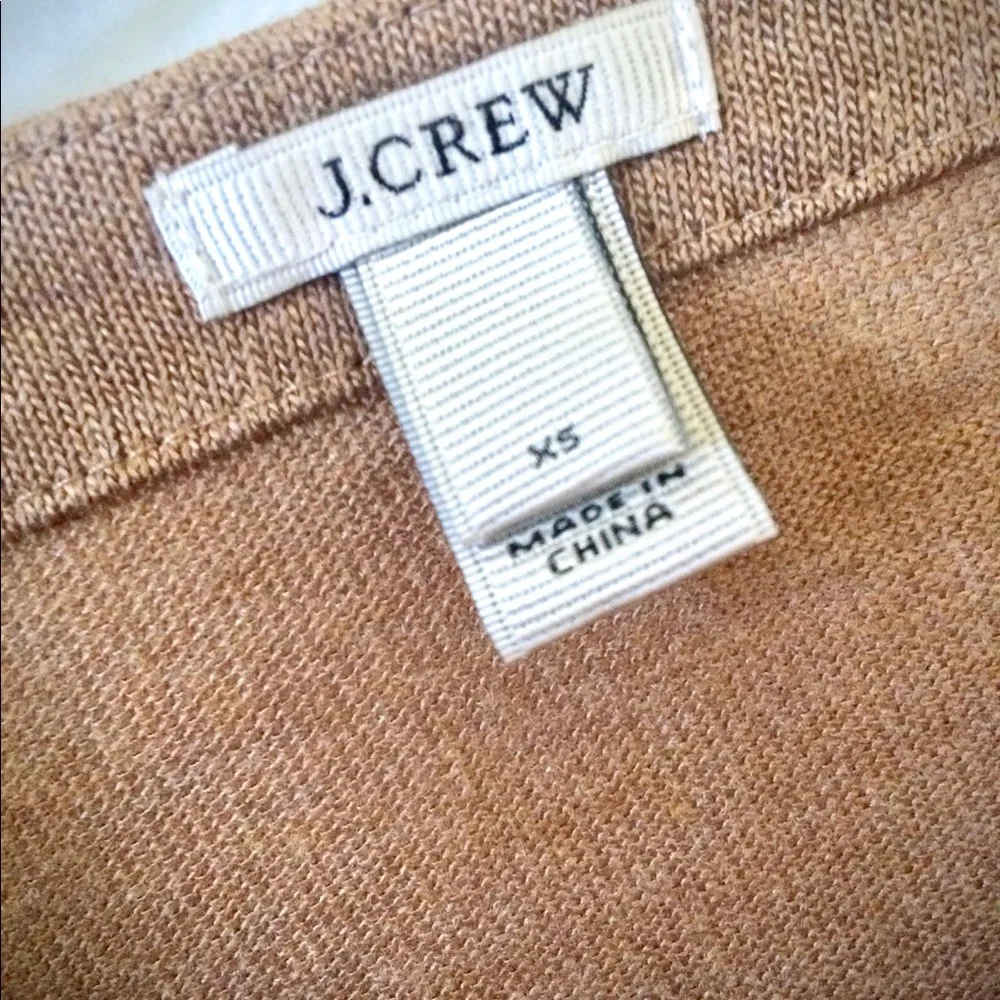 J. Crew Red/Light Brown Rugby Striped Knit Top, XS